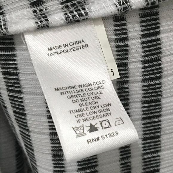 1. State T-Shirt Striped Mixed Neckline Keyhole Back Button Claps Ribbed Cute XS - Picture 5 of 8